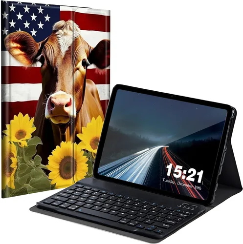 Miniatura 21 de Funda de teclado para Samsung Galaxy Tab S6 Lite 2022/2020, Galaxy Tab S6 Lite SM-P610/P613/P615/P619 con teclado Bluetooth inalámbrico desmontable