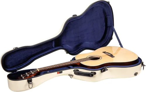 Miniatura 15 de Crossrock Funda de fibra de vidrio para guitarras acústicas 000/OM de 12 trastes, con compartimento para accesorios, correas de mochila, bloqueo