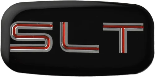 Miniatura 3 de 2 emblemas 3D para cabina SLT, pegatina para pilar del techo con logotipo de letras, reemplazo para 02-07 Yukon Suburban Sierra 03 06 (cromado/rojo)