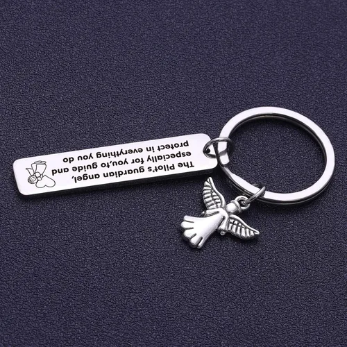 Miniatura 5 de RSZOTW Llavero piloto piloto de aviación, joyería para marido de viaje seguro para hermana, regalo de BFF joyería