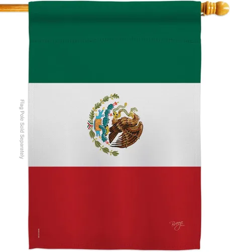 Nationality - Bandera de casa de campo de México Regional Nación Internacional Mundial Particular Área Pequeña Decorativa Regalo Patio Banner Hecho