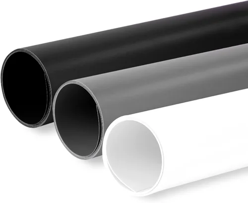 Miniatura 8 de Meking Telón de fondo de PVC para fotografía de 31x59 pulgadas (80x150 cm) Blanco mate y reflectante, telón de fondo de PVC para video de estudio