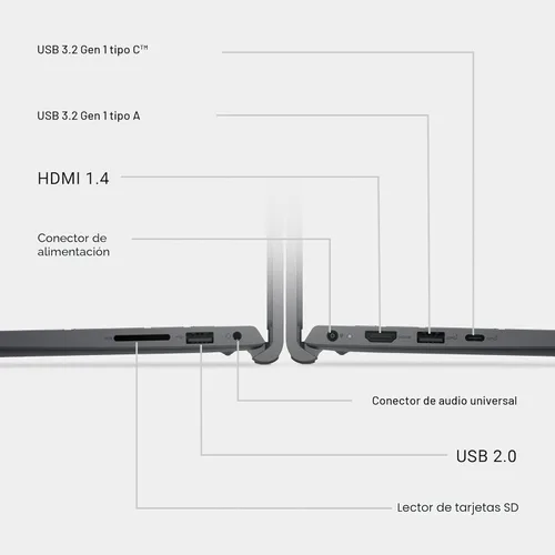 Miniatura 8 de Dell 15 portátil DC15255 - pantalla FHD de 15,6 pulgadas y 120 Hz, AMD Ryzen 5-7520U, 8 GB de RAM LPDDR5, SSD de 512 GB, gráficos AMD Radeon 610M