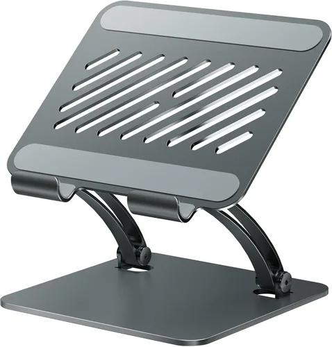 Soporte para tableta tounee, soporte de escritorio ajustable de doble varilla de aluminio, compatible con iPads de 4.7-16.9", tabletas Surface, Gris