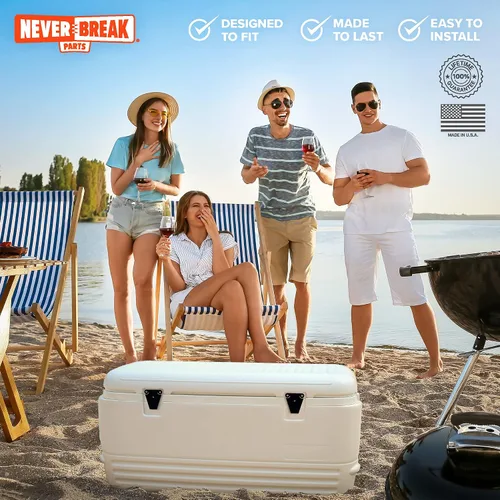 Miniatura 6 de NeverBreak Parts - Paquete de 2 cierres de repuesto para enfriador Igloo Las piezas de repuesto para refrigerador Igloo incluyen postes