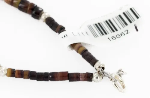 Miniatura 2 de $300Tag Collar de plata certificada Navajo graduado turquesa nativo americano 16062-1 Hecho por Loma Siiva, Metal Piedra, turquesa estabilizada