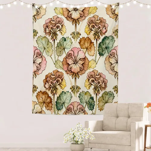 Miniatura 28 de Batmerry Tapiz de pintura abstracta apagado, trazos de expresión artística arte de pared, decoración para colgar, fibra de poliéster, blanco