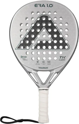 AMA SPORT ERA 1.0 Raqueta de pádel con superficie de fibra de carbono con núcleo de espuma EVA Memory Flex Raqueta de pádel ligera de potencia y