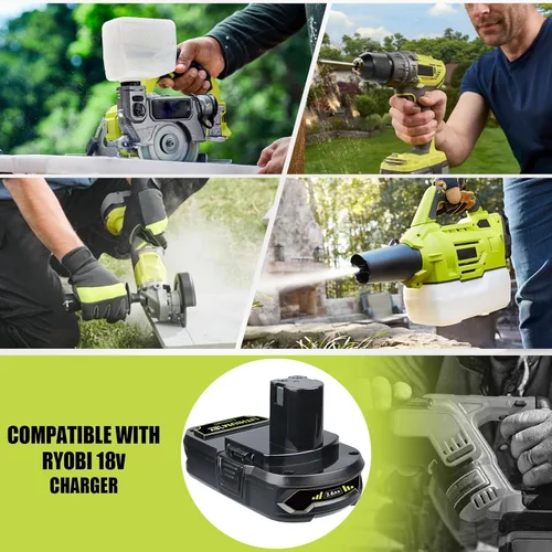 Miniatura 7 de Paquete de 2 herramientas eléctricas inalámbricas Ryobi de repuesto para batería Ryobi de 18 V de iones de litio de 3.6 Ah