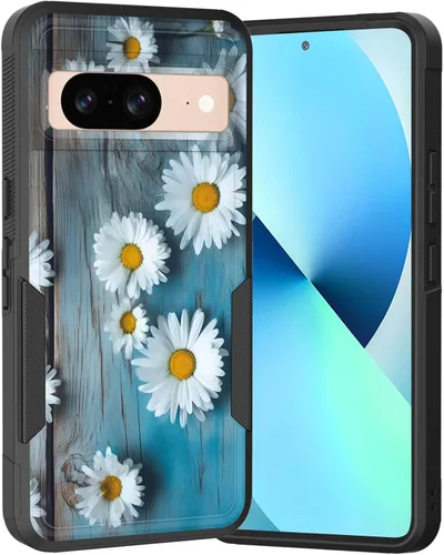 Miniatura 159 de Funda para Pixel 6A, Híbrida de Doble Capa de Servicio Pesado Resistente a Prueba de Golpes PC Duro + Funda Protectora de Silicona Suave para Google