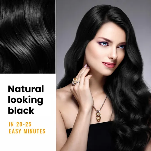 Miniatura 4 de KINGMING Champú de tinte para cabello negro 3 en 1 para cabello gris, champú de color de cabello para mujeres y hombres, cobertura de cabello gris