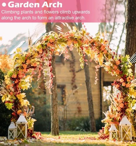 Miniatura 8 de Queension Arco de Boda Extra Grande para Ceremonia de 8.5 Pies de Ancho y 7.4 Pies de Alto, Arcos de Globos de Metal Soporte de Fondo con Base