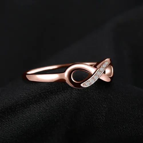 Miniatura 29 de JewelryPalace - Anillos de plata de ley 925 chapados en oro rosa, amarillo o blanco de 14 K para mujer, de compromiso, con circonia cúbica, de boda