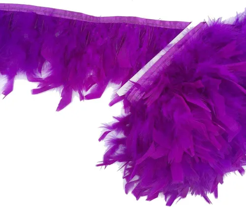 Miniatura 9 de MELADY 2 yardas de plumas de pavo con flecos, vestido de moda, costura, manualidades, disfraces, decoración (negro)
