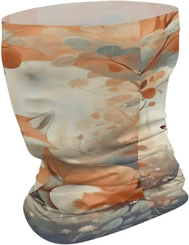 Miniatura 2 de Little Fox Neck Gaiter for Men Women Upf 50+ Sun Protection Balaclava Face Mask Cover Moisture Wicking & Quick Dry Neckerchief Seamless Ski Mask