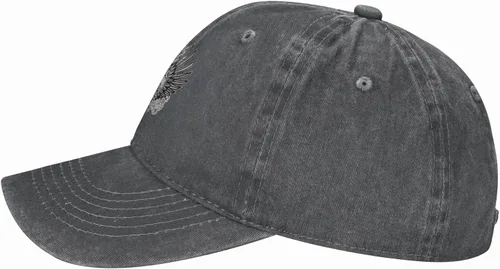 Miniatura 4 de Cowboy Hat Trendy Hats for Man and Women Djustable Four Season Outdoor Baseball Cap of Hell Skull with Angel Deep Heather