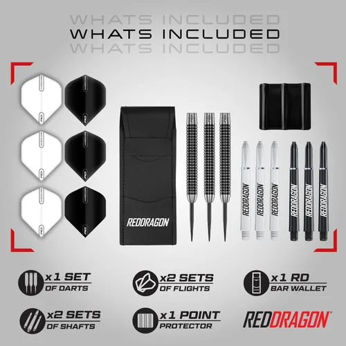Miniatura 2 de RED DRAGON Pegasus Original Pegasus Switch Points - Powered by Winmau Professional Tungsten Darts Set Steel Tip 21g - 30g Enhanced Grip &