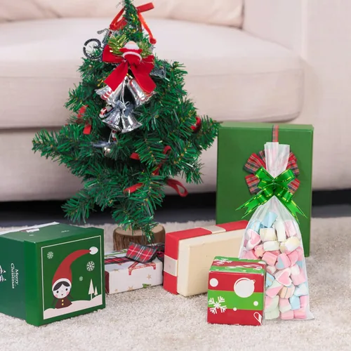 Miniatura 6 de Awpeye 100 bolsas transparentes de celofán para celofán, buenas para pasteles, panadería, galletas, dulces, postres, palomitas de maíz, postre