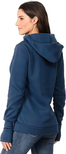 Miniatura 4 de Sudadera larga con capucha para mujer manga de lactancia materna sudadera con capucha para maternidad