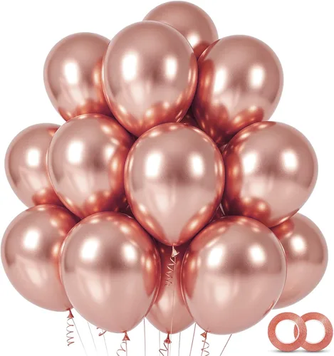 Miniatura 18 de ASIYUHY 100 globos de fiesta de colores surtidos de 12 pulgadas, globos arcoíris con cinta de 65 pies, globos coloridos de látex grueso, globos