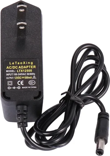 Miniatura 5 de COOLM Adaptador de fuente de alimentación de CA a CC 12V 500mA 100-240V 50 60hz a 12V 0.5A Cargador 6W 0.217 in x 0.098 in DC Plug para cámara