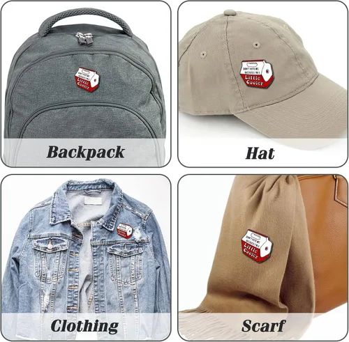 Miniatura 3 de Lindos alfileres esmaltados para mochilas, diseño de nevera, broches novedosos para hombres, mujeres, niñas, niños, divertidos pines para ropa
