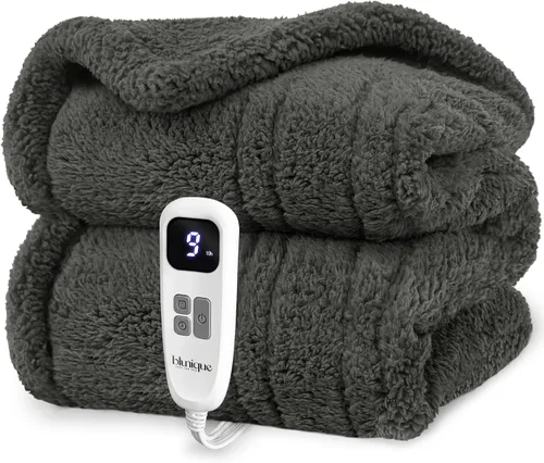 Miniatura 16 de Heated Blanket Electric Blanket Queen - Fast Heating Blanket Throw Dual Control Double Sided Sherpa with 10 Heating Levels & 2-10 Hours Auto Off