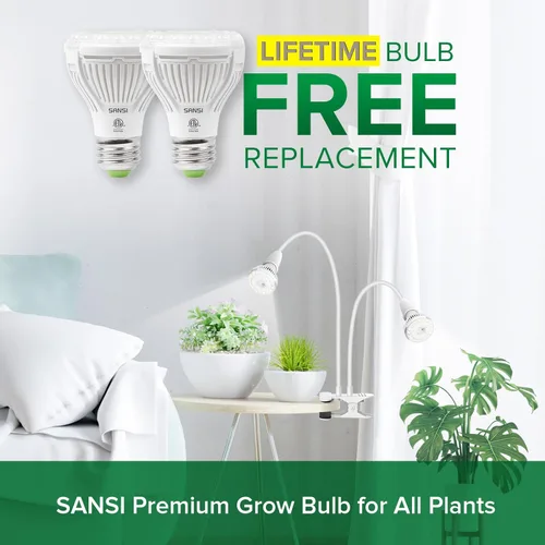 Miniatura 2 de SANSI Luces LED de Cultivo para Plantas de Interior, 300W Espectro Completo Luz de Cultivo con Clip de Cuello de Cisne con Tecnología Cerámica, 20W