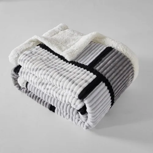 Miniatura 6 de Gracelife Manta de forro polar de sherpa para sofá, manta suave y mullida cálida para mujeres y hombres, manta gruesa y suave para cama individual