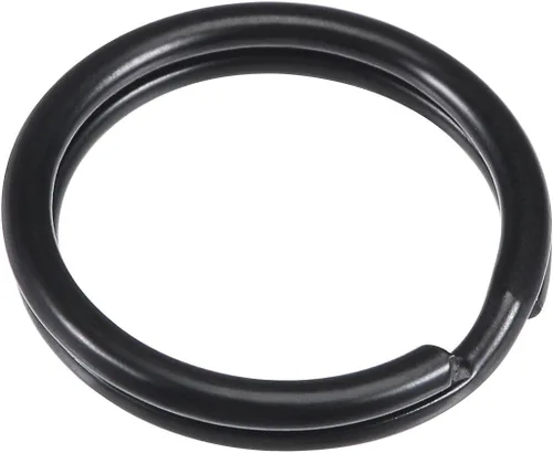uxcell Llaveros divididos de 0.591 in, conector de salto abierto para bolsa de mano con cremallera, hierro de pintura electroforética, paquete de 30