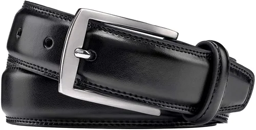 Miniatura 2 de Cinturón de cuero genuino de calidad superior para hombre - Diseño clásico casual y para el trabajo