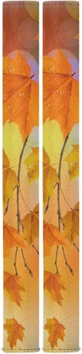 Miniatura 2 de Eionryn Fundas para manija de puerta de refrigerador con hojas caídas de arce otoñal, arces naranjas de otoño, guantes para microondas