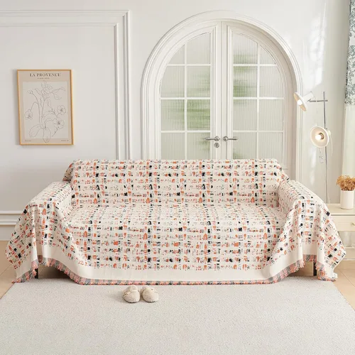 Miniatura 30 de ROOMLIFE Manta Funda Azteca Bohemia para Sofá, Decoración del Hogar Estilo Granja, Fundas de Sofá para Loveseat, Sofás de 2/3 Cojines, Apta