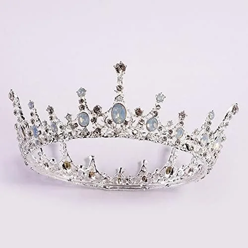 hair jewelry crown tiaras for women Retro Baroque Crystal Round Tiaras Crowns Princess Diadem Coronal Headpiece Women Bride Wedding Hair Jewelry