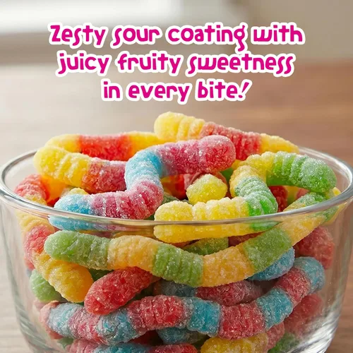 Miniatura 7 de ChewzMe Gusanos de Gomita Ácida, Dulces de Gomita Ácida, 6 oz (Paquete de 1)