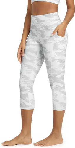 Miniatura 125 de ODODOS - Leggings capri de cintura alta para mujer con bolsillos, control de abdomen, no se transparentan, para entrenamiento atlético, running