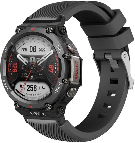 Miniatura 2 de Lamshaw Correa compatible con Amazfit T-Rex 2, correa de silicona de repuesto suave con hebilla de acero inoxidable compatible con Amazfit T-Rex 2 2