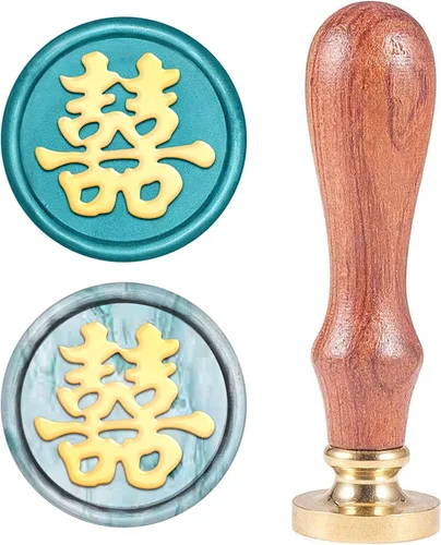 Miniatura 10 de CRASPIRE Sello de cera para gatos, sello de cera de luna, diseño de flores, retro, de 0.98 pulgadas, cabeza de sello de latón extraíble con mango