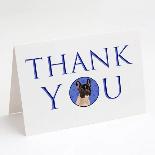 Miniatura 40 de Caroline's Treasures CK8919GCA7P - Tarjetas de felicitación y sobres de agradecimiento tricolor #1, diseño de pastor australiano, color negro, Blanco