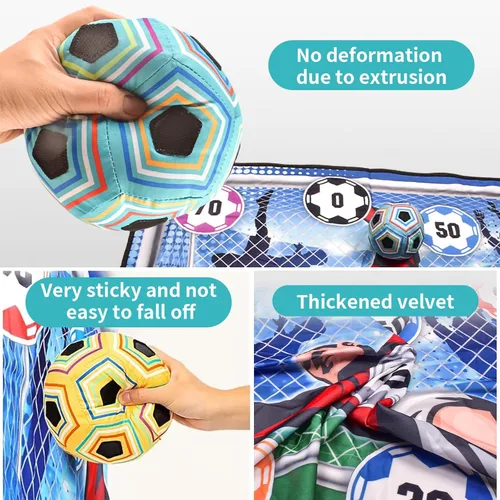 Miniatura 3 de Juego de alfombrillas de juego de pelota de fútbol, pelota de fútbol pegajosa para interiores, juego de fiesta de lanzamiento, juguetes deportivos