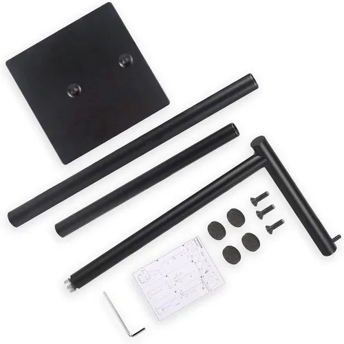 Miniatura 5 de Soporte de papel higiénico Soporte de rollo de papel higiénico Soporte independiente de papel higiénico negro para baño Soporte de almacenamiento