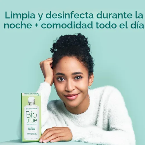 Miniatura 2 de Biotrue Solución para Lentes de Contacto, Solución Multiusos para Lentes Blandos, Limpia, Desinfecta, Elimina la Acumulación de Proteínas, Suciedad