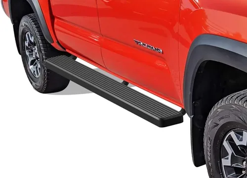 Miniatura 16 de APS Estribos de 5 pulgadas, color negro, compatibles con Toyota Tacoma 2005-2023 de doble cabina de tripulación de acero inoxidable