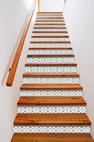 Miniatura 3 de Mi Alma calcomanías para azulejos en blanco y negro para despegar y pegar calcomanías de azulejos, 24 unidades, para azulejos de baño y cocina