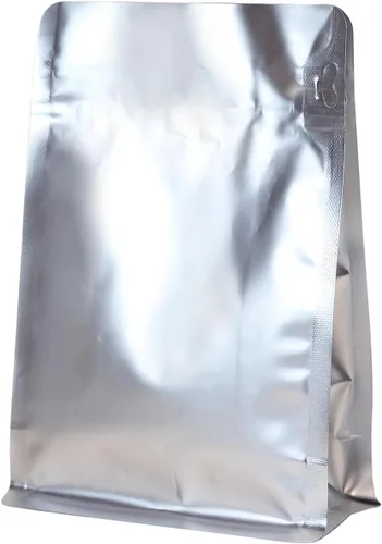 Miniatura 2 de Paquete de 110 bolsas de café en grano de café de alta barrera con válvula ventilada, metal mate, bolsas de color sólido sellables con calor