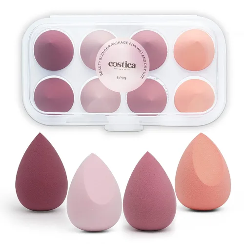 Miniatura 9 de COSTICA - Juego de esponjas de maquillaje, esponja de belleza, licuadora de maquillaje impecable para líquidos, multicolor, 4 piezas, serie