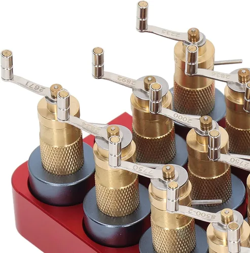 Miniatura 7 de FTVOGUE 14PCS Reloj Mainspring Winder Aleación de Aluminio Reloj Herramienta de Mantenimiento de Primavera Principal con Base para Relojero