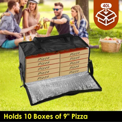 Miniatura 7 de Paquete de 3 bolsas aisladas para entrega de alimentos, bolsas de compras aisladas de 22 x 10 x 10 pulgadas para alimentos congelados, parte