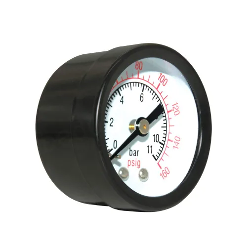 Miniatura 3 de Beduan Medidor de presión de aire para compresor de aire con dial de 1-1/2" montaje trasero central, 1/8" NPT, 0-160 PSI