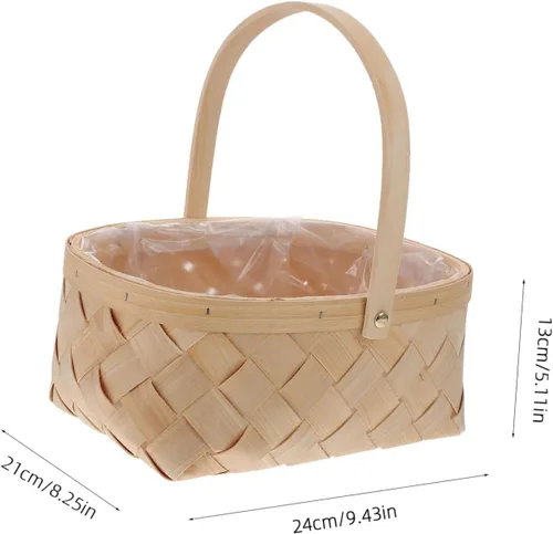 Miniatura 2 de DOITOOL Cesta de almacenamiento rectangular de ratán de madera natural, tapa abierta, estilo rústico, 10.4 x 5.1 x 5.1 in, para almacenamiento